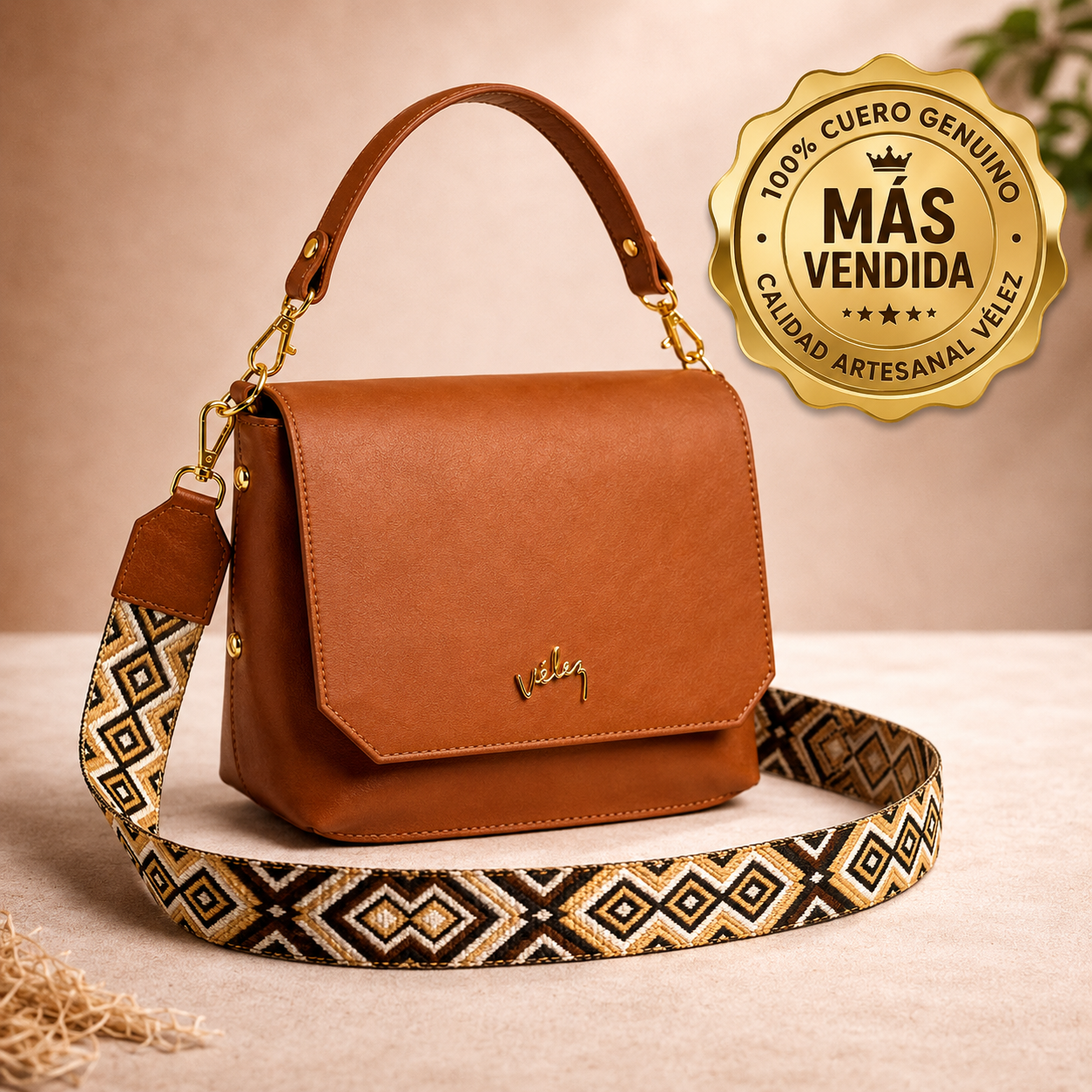 Bolso Carriel Vélez de Cuero Legítimo - Lanzamiento Exclusivo Con 80% de Descuento🎁